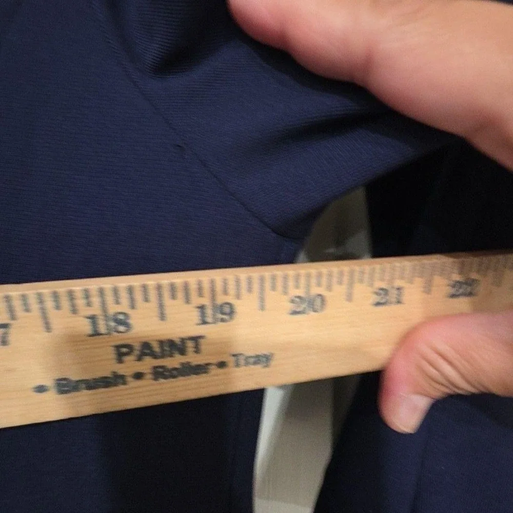 Boston Proper Pantsuit Womens Small Navy Blue Ponte 2 Piece Blazer Pants Stretch